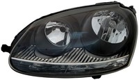 Scheinwerfer Halogen Links FüR VW Golf 5 + GTI Jetta 3 Bj. 03-09 Schwarz Motor