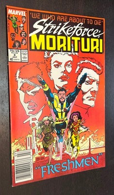 STRIKEFORCE MORITURI #8 (Marvel Comics 1987) -- NEWSSTAND Variant -- VF/NM