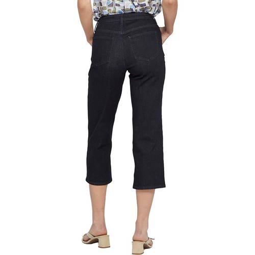 NYDJ Womens Joni Navy High Rise Relaxed Denim Capri Jeans 0 BHFO 5605 - Picture 2 of 2