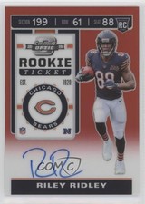 2019 Panini Contenders Optic Rookie Ticket Red Prizm /199 Riley Ridley Auto 1q2
