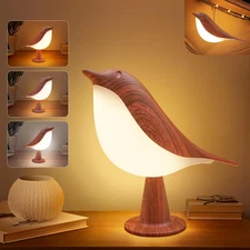 Vvin 2 in 1 Small Desk Lamp, Bird Cordless Table Lamp with 3 Color Temperature D