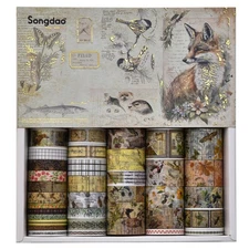 Washi Tape Packaged Sets - Your Choice - Oil Painting or Forest Chronicles