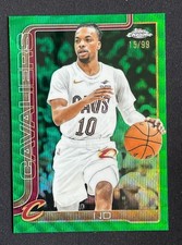Darius Garland 2025-26 Topps Chrome Green Wave Refractor Base /99 #76