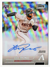 Alek Thomas 2022 Topps Stadium Club Chrome Refractor Auto #SCCUA-ALK Rookie RC