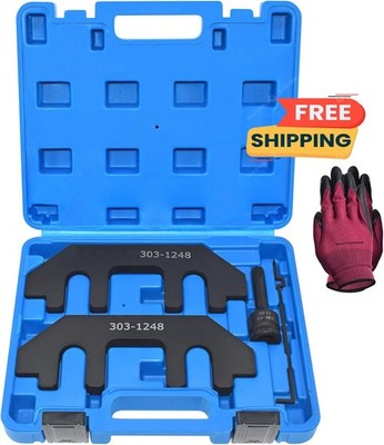 Kit de herramientas para sujetar árboles de levas con tensor y soporte de alinea