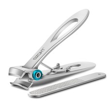 SZQHT Ultra Wide Jaw Opening Nail Clippers Set, Toenail 2 Piece set, Silver
