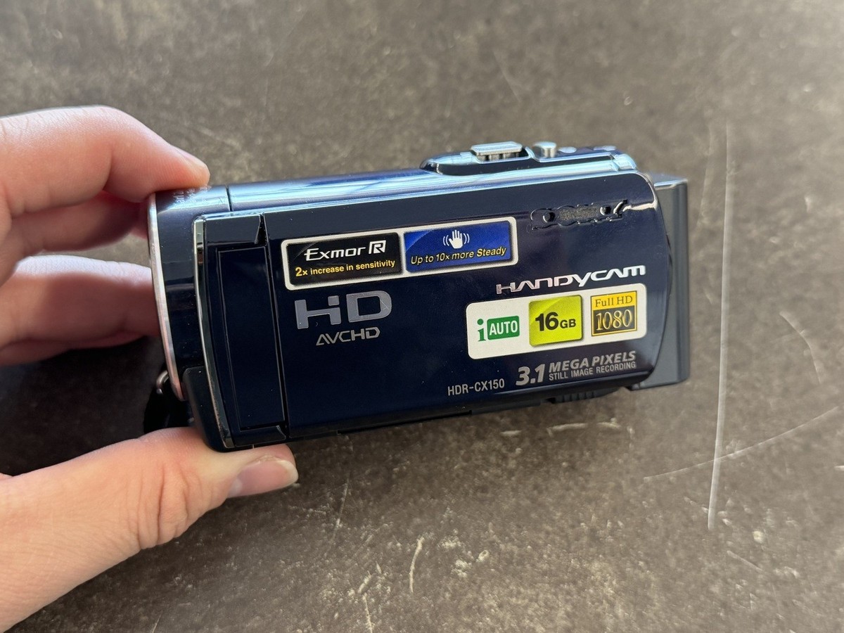 ビデオカメラ Sony Handycam HDR-CX150E Sony HDR-CX150E 16GB HD Handycam PAL Camcorder (Blue) HDRCX150BE