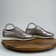 Womens Cole Haan Grand Evolution Purple Metallic Leather Oxfords Shoes Size 7 B