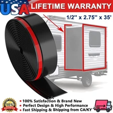35 Feet  018-341 RV Slide Out Seal Base Trailer Weather Stripping Travel Black