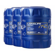5W 30 Longlife Motoröl 3x 20 Liter MANNOL 5W30 VW 504 00/ 507 00/ MB 229.51 60L
