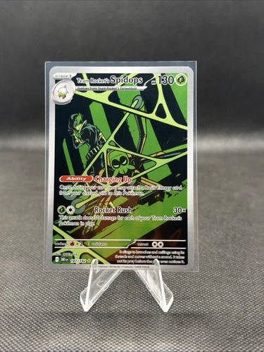 Team Rocket's Spidops 187/182 Pokemon Sv10 Destined Rivals Illustration Rare