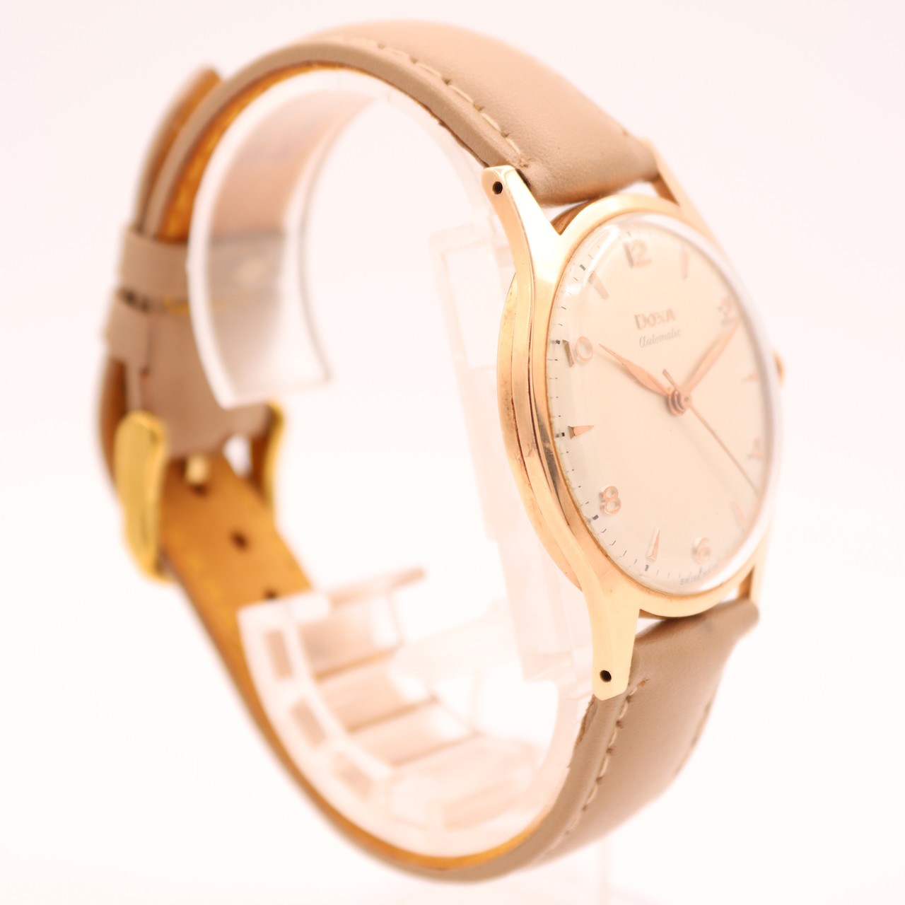 Vintage 35mm Doxa 13914-0 Slim Profile Automatic A. Schild 1361N 14k Rose Gold image 3