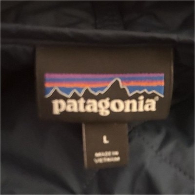 Patagonia Quilted Lightweight Zip Jacket Rust & Navy Men's Size L