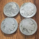 BUFFALO INDIAN HEAD NICKEL LOT (4)  COINS WITH (2) 1937 (2) No DATES Q048