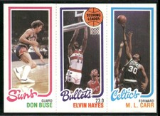 1980-81 Topps Don Buse, Elvin Hayes, M.L. Carr #190-242-35 ~ NM-MT ~