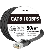 Jadaol Cat 6 Ethernet Cable 50 Ft, Outdoor&Indoor 10Gbps
