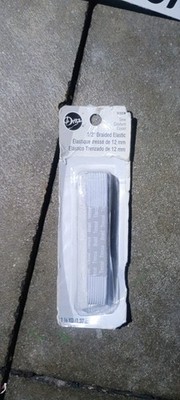 Dritz 12'' Braided Elastic 1.5 Yard White