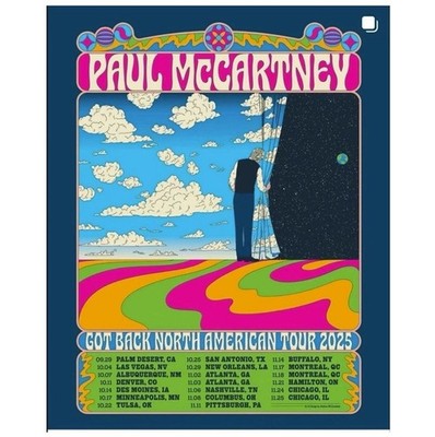 Paul McCartney Got Back North American Tour 2025 Poster