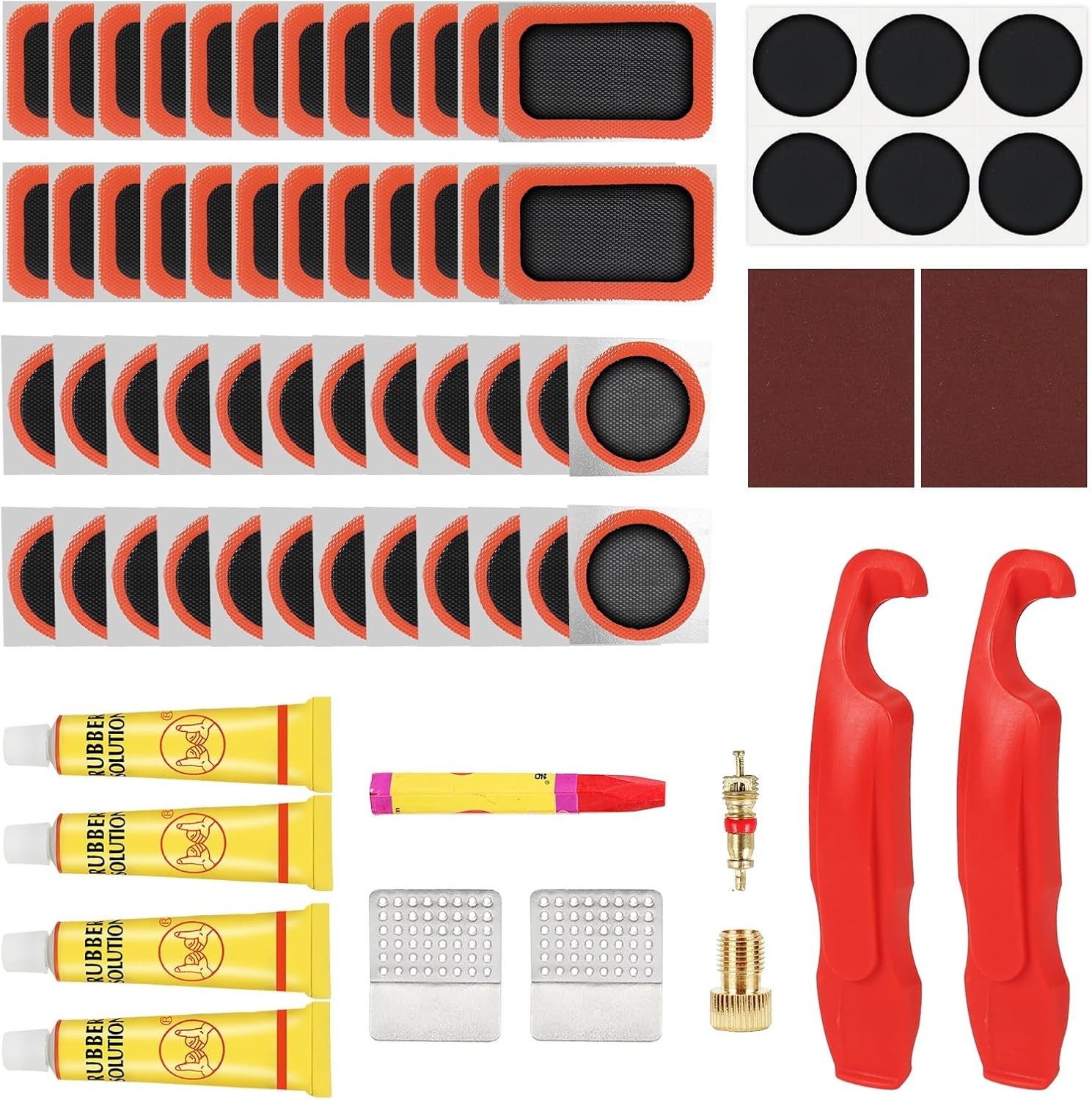 80pcs Bike Tire Repair Kit, Self-Adhesive Bike Tire Patch Ki