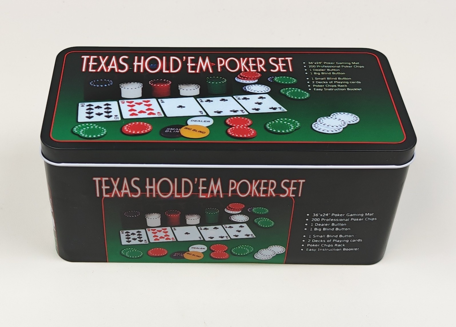 Tanness 200 Pcs Poker Set, Casino Texas Holdem Poker Set with Chips, Poker(READ)