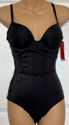 Spanx Deco Panty Body Shapewear Womens 34B Black Slimming Push Up Haute Contour