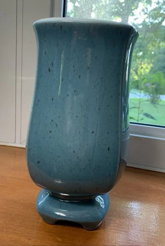 Vintage Red Wing Vase 807 Mid Century Modern Speckled Blue
