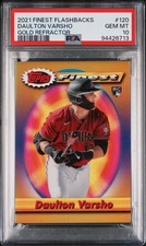 2021 Finest Flashbacks DAULTON VARSHO Chrome GOLD Refractor /50 RC PSA 10 GEM