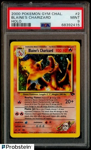 2000 Pokemon Gym Challenge #2 Blaine's Charizard PSA 9 MINT