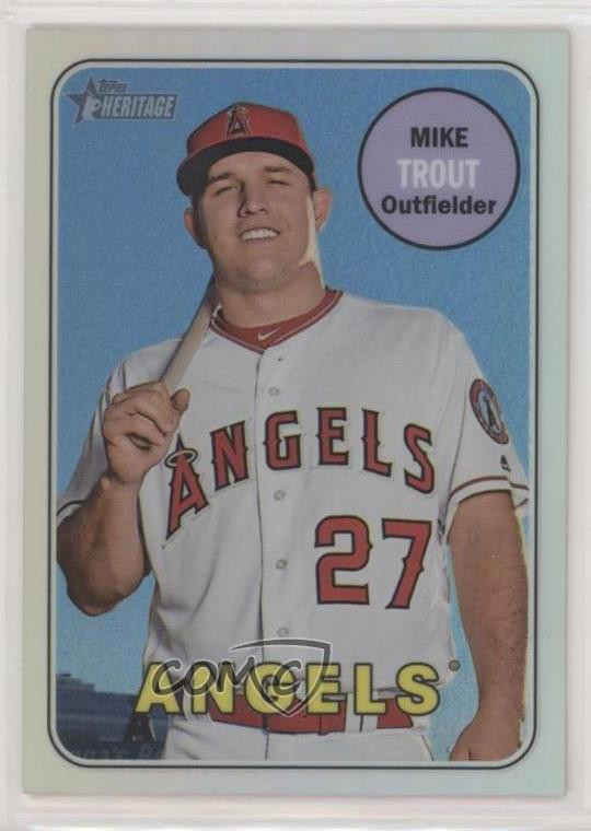 2018 Topps Heritage Chrome Refractor /569 Mike Trout #THC-275 8yo