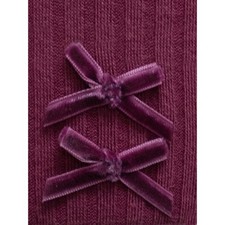 NEW Toddler Girls Cotton Blend Tights 18-36 Month Metallic Bow Rib Pink Knit NWT