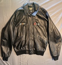 Vintage Leather Jacket Mitsubishi Ralliart Paris-Dakar Medium (Micheal)