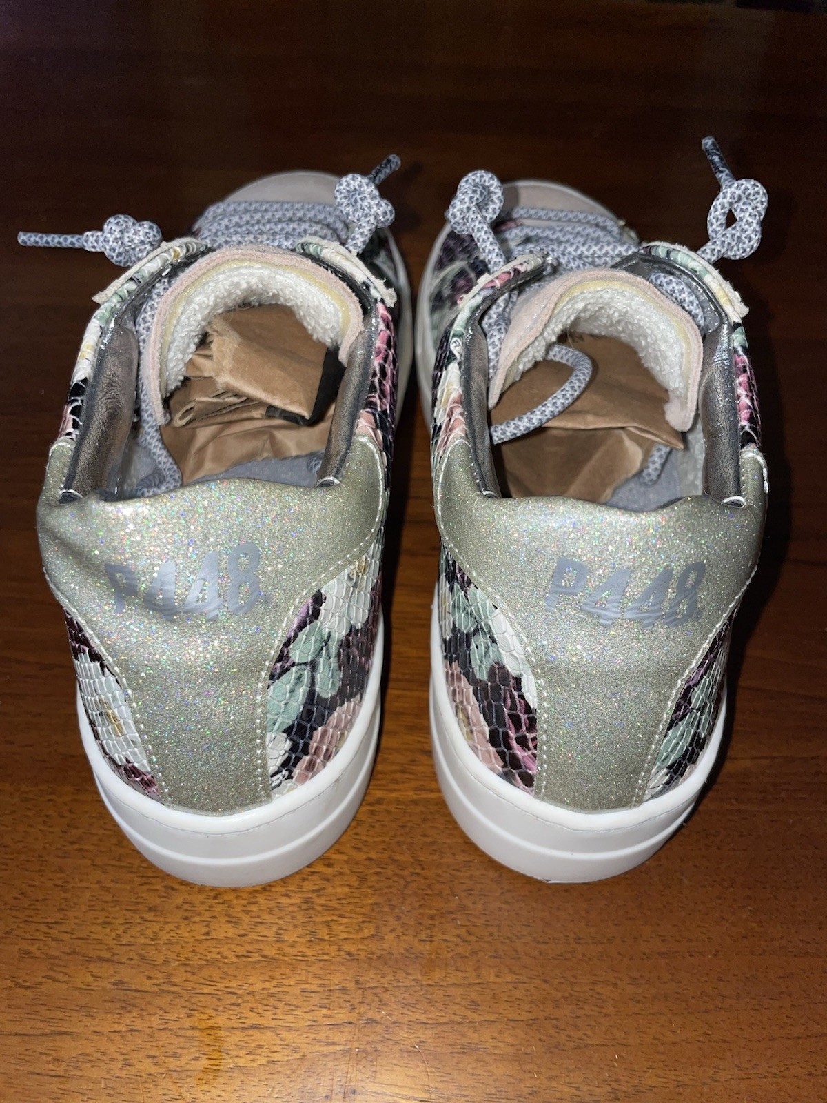 P448 Floral Python-Embossed Platform sneakers (Wo… - image 3