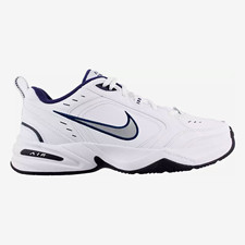 Nike Air Monarch IV 4E Wide White/Metallic Silver Low Top Sneakers 416355-102