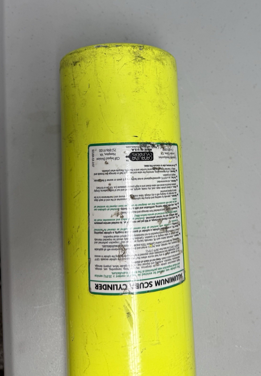 Pony Scuba 19 Cu Ft Tank Scuba Used Fresh Hydro