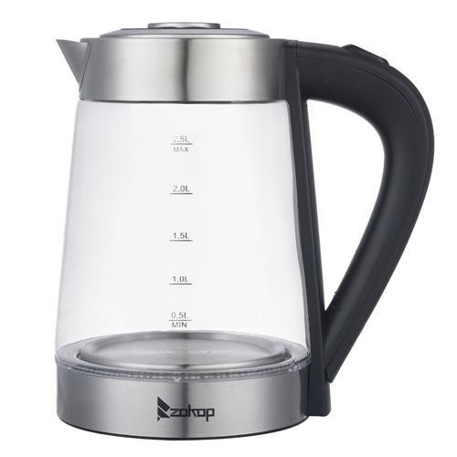 Boiler Kettles 1100W 2.5L Electric Glass Hot Water Kettle Tea Pot Coffee Sliver