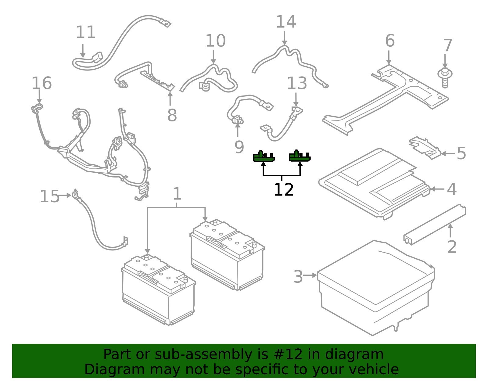 NEW OEM Ford Negative Battery Terminal CK4Z-14450-A Ford Transit 2015 ...