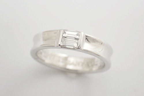Tiffany & Co. 750WG Stapelring 2P Diamant US 5,5 Damen Accessoires