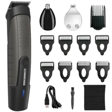 ConairMAN Lithium-ion Battery Powered All In One Trimmer,16 Total Pieces, 3 Head
