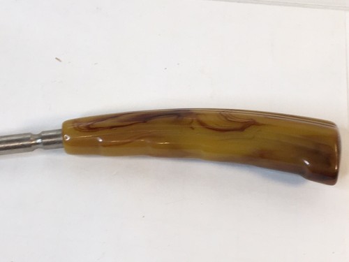 Bakelite Handle Knife Sharpening Steel w/ Carmelized Butterscotch Vtg Heavt Duty - Picture 11 of 12