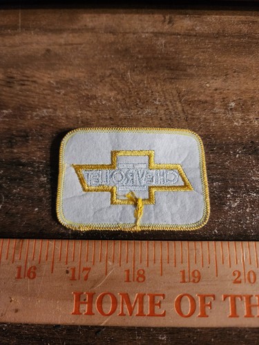 Vintage Chevrolete Small Rectangular Sew On Patch FREE SHIPPING - Picture 2 of 2