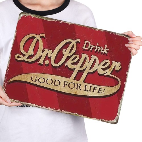 Metal Dr. Pepper Tin Sign Rectangular Iron Painting Wall Home Bar Decor40x30cm - Picture 3 of 11