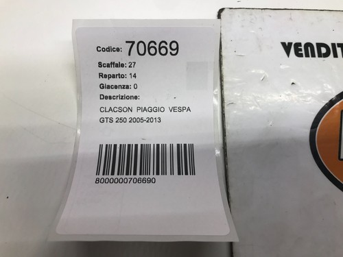 Original bocina de aviso acústico para Piaggio Vespa GTS 250 2005-2013 - Imagen 4 de 4