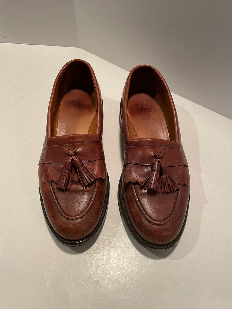 Allen Edmonds Newport Men\'s Brown Leather Tassel Loafers Dress, Size 11 D Allen Edmonds Newport Leather Tassel Loafers Brown Dress  main image 2