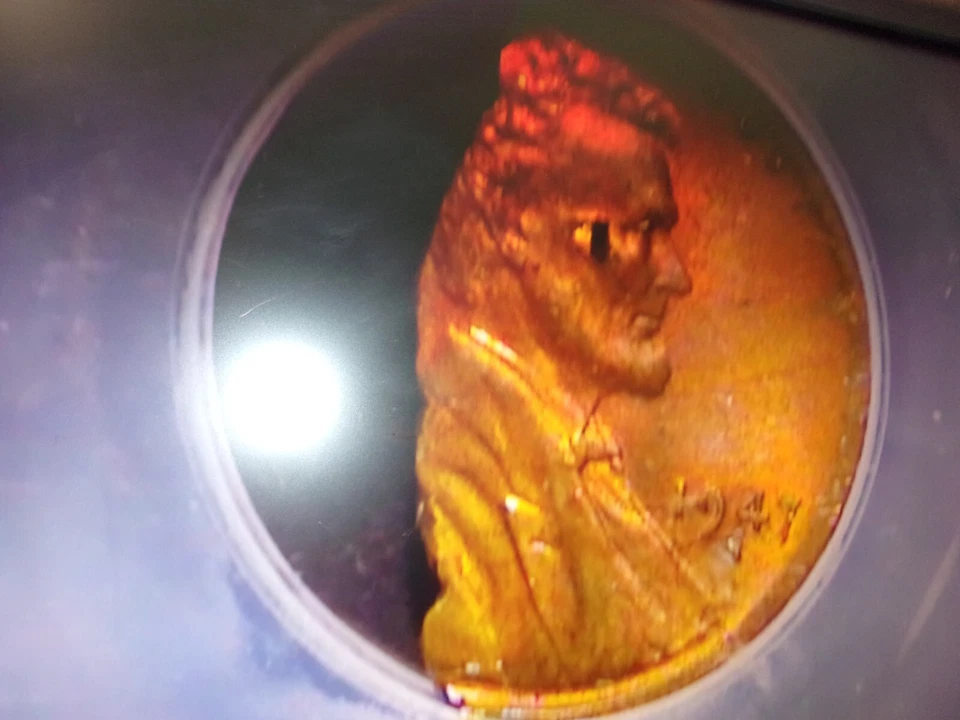 1947-s LINCOLN CENT BROKEN AFTER STRIKE RARE! ANACS MS63 RB - Image 3 of 3