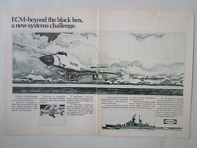 3/1973 PUB RAYTHEON ECM ELEKTRONISCHE GEGENMASSNAHMEN USAF B-1B ORIGINAL ANZEIGE