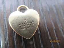 GUCCI 1 ZIPPER PULL CHARM , GOLD tone metal 17mm LOT 1