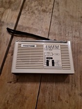 Vintage AM-FM Radiowecker Reisewecker Wecker Radiotone Clock Radio Batterie 