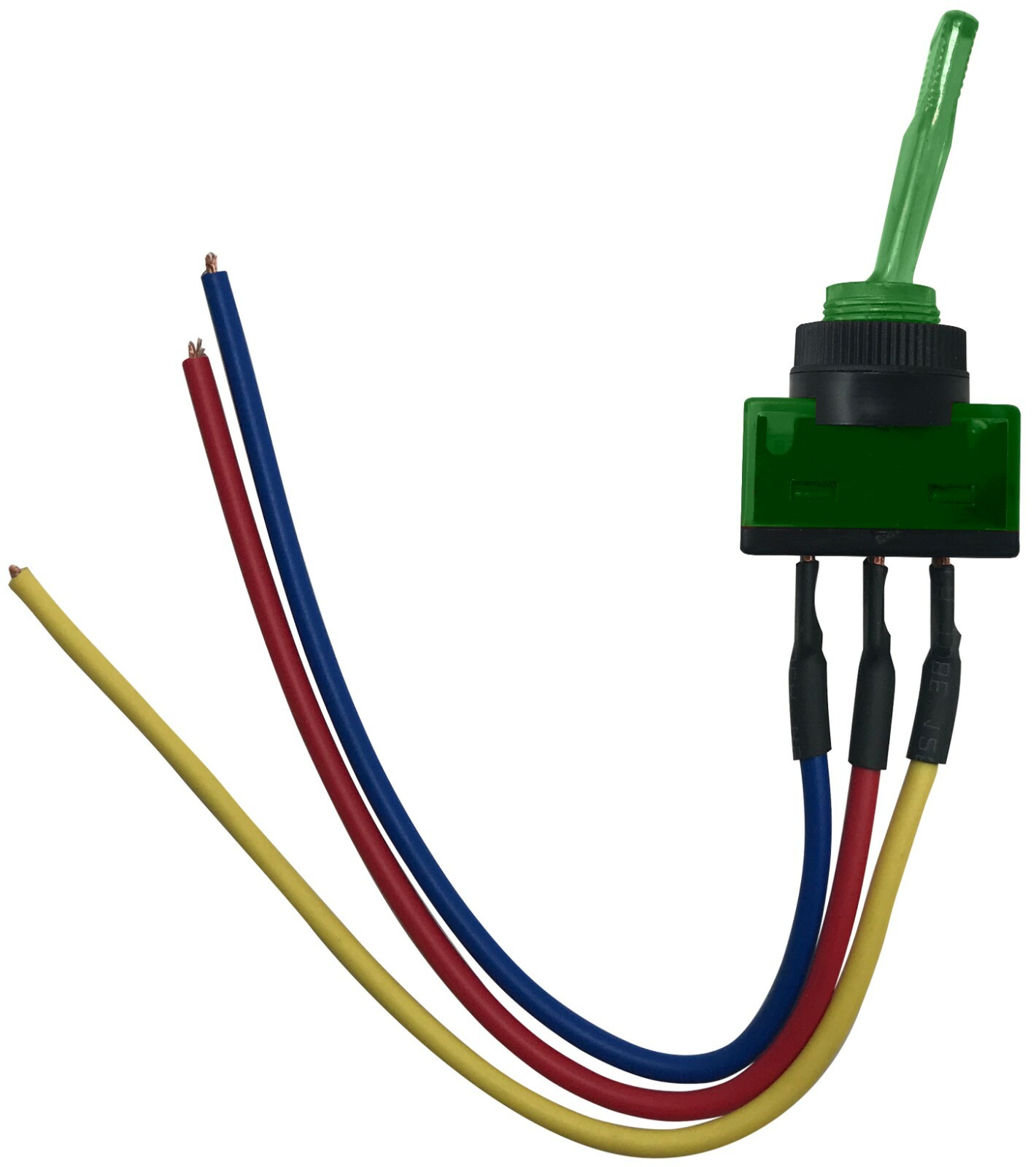 (4) Universal Green Illuminated Plastic On Off Toggle Switch 12V SPST ...