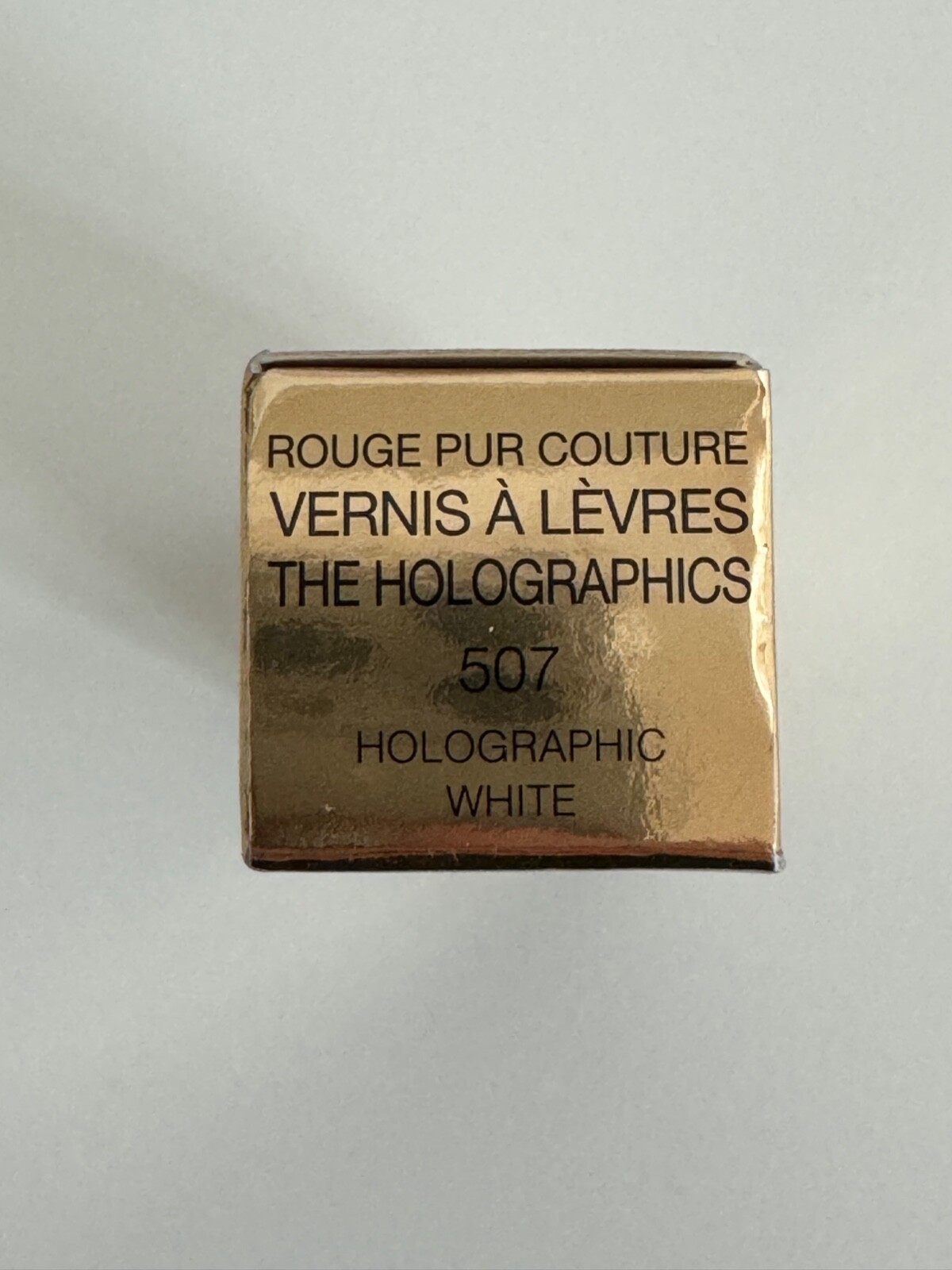 Nuovo con scatola Yves Saint Laurent YSL The Holographics Lip Coat BIANCO OLOGRAFICO 507