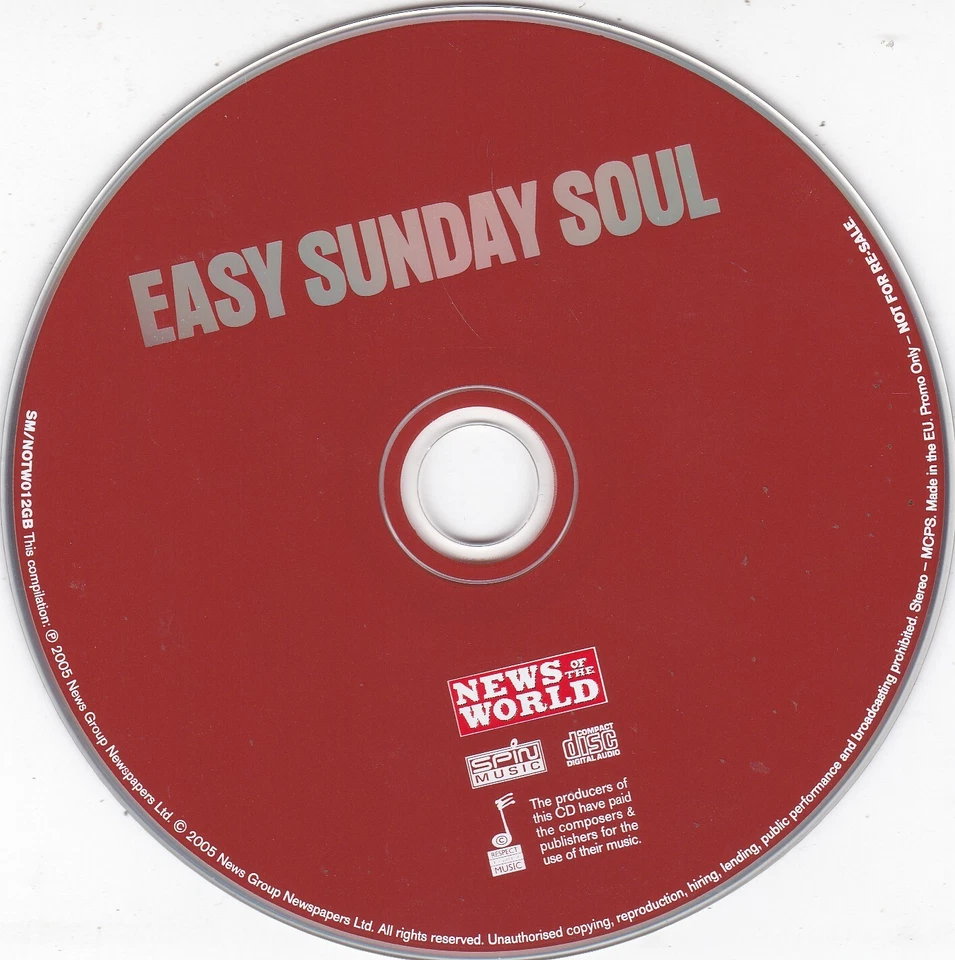 EASY SUNDAY SOUL 10 Sensual Soul Classics ( NEWS OF THE WORLD Newspaper CD ) - Bild 3 von 3